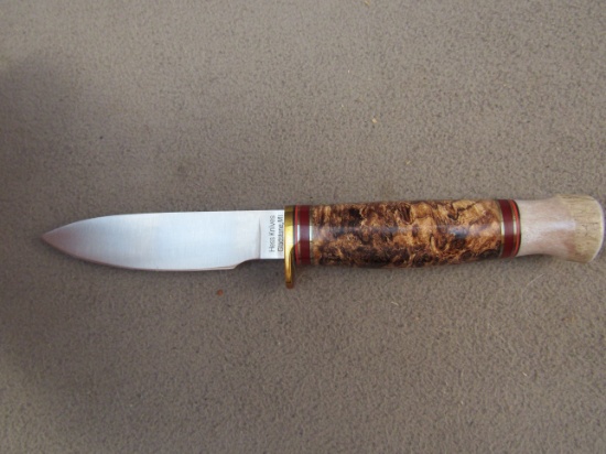 knife: Hess Muley Maple Burl knife