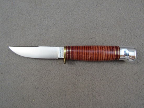 knife: Hess Whitetail stacked leather knife