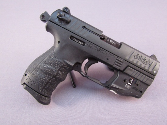 handgun: WALTHER Model P22, Semi-Auto Pistol, .22, 10 shot, 3.5" barrel, S#Z117568