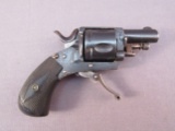 antique handgun: BELGIAN Model Folding Trigger Pocket Revolver, .32, 5 shot, 2