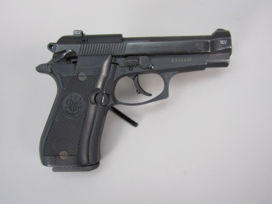 handgun: PIETRO BERETTA Mod 84F, Semi-Auto Pistol, 9Short, 13 shot, 3.75" bbl, 6.75" o/a, S#E34443Y