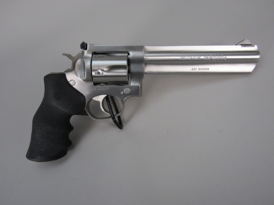 handgun: RUGER Model GP100, Revolver, .357Mag, 6 shot, 6" barrel, 11 1/2" overall, S#176-16527