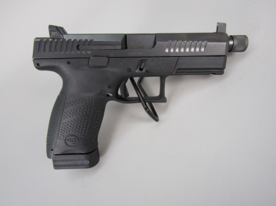 handgun: CZ Model P-10C, Semi-Auto Pistol, 9mm, 15 shot, 4 1/2" barrel, 8" overall, S#F108743