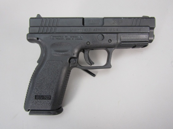 handgun: SPRINGFIELD ARMORY Model XD-9, Semi-Auto Pistol, 9mm, 16 shot, 4" bbl, 7" o/a, S#BY475121