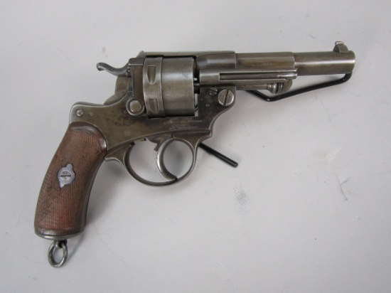 antique handgun: MAS Model 1873, Revolver, 11mm, 6 shot, 4 1/2" barrel, 9" overall, S#H34574
