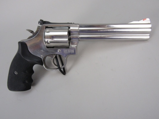 handgun: S&W Model 686-4, Revolver, .357 S&W Mag, 6 shot, 6" barrel, 11 1/2" overall, S#BSB0658
