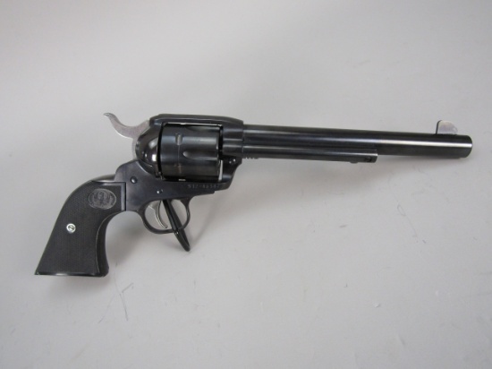 handgun: RUGER Model New Vaquero, Revolver, .45, 6 shot, 7 1/2" barrel, 13" overall, S#512-46387