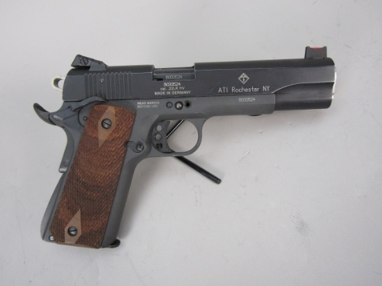 handgun: GSG Model 1911, Semi-Auto Pistol, .22LR, 10 shot, 5" barrel, 8 1/2" overall, S#B033524