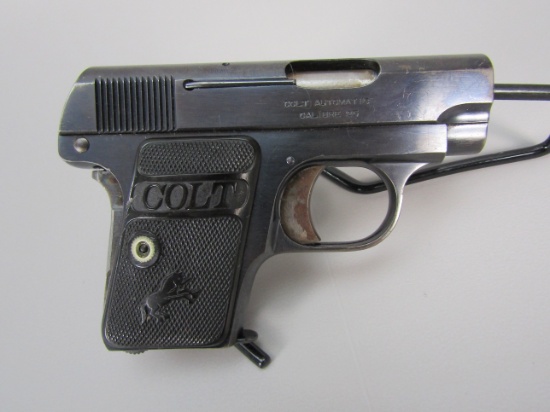 handgun: COLT Model 1908 Vest Pocket, Semi-Auto Pistol, .25, 6 shot, 2" bbl, 4 1/2" overall S#176366
