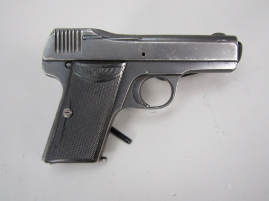 handgun: MENTA Model Auto Pocket, Semi-Auto Pistol, .32acp, 6 shot, 2 7/8" bbl 5 1/2" overall S#1176