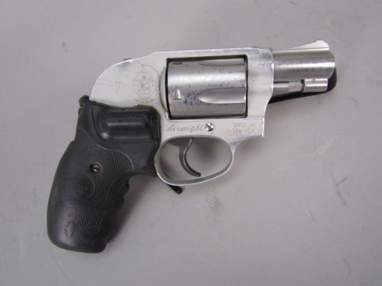 handgun: S&W Model 638-3 Airweight, Revolver, .38S&W, 5 shot, 1 7/8" bbl, 6 1/2" overall, S#CZS9647