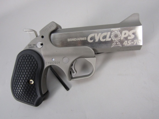 handgun: BOND ARMS Model Cyclops, Single-Shot Pistol, .45-70, 1 shot, 4