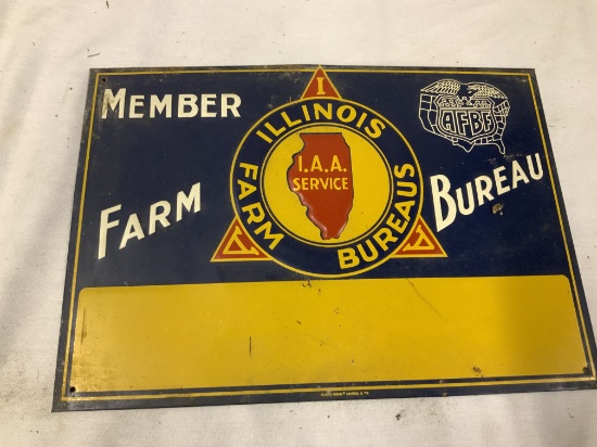 Old Farm Bureau Member Sign