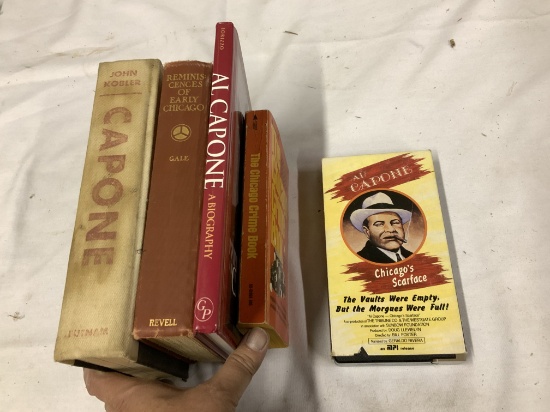 Al Capone Collection- 4 Books and a video by the name of Al Capone- Chicago's Scarface