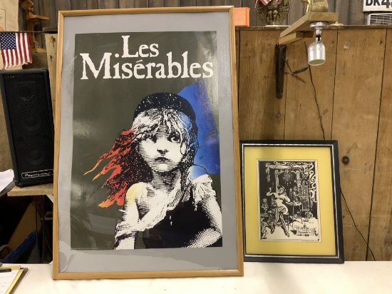 Framed Les Miserables Poster and Poster from "It Ain't Necessarily So"