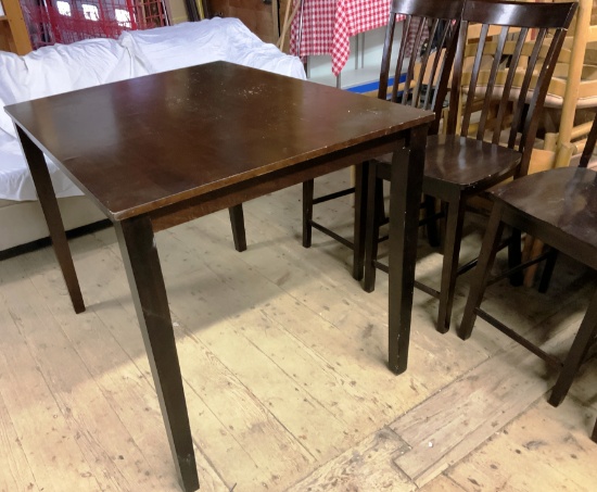 Tall Table & 4 Matching Chairs