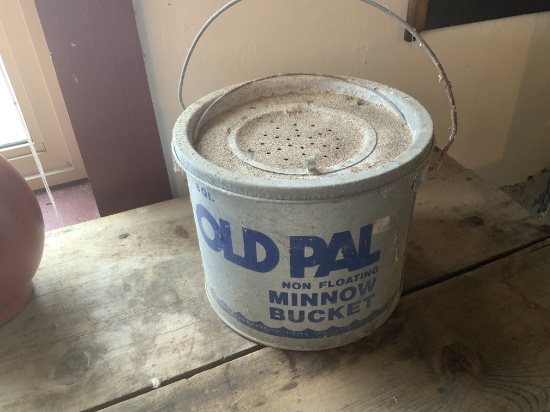 Vintage Old Pal Floating Minnow Bucket