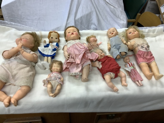 9 Vintage Dolls