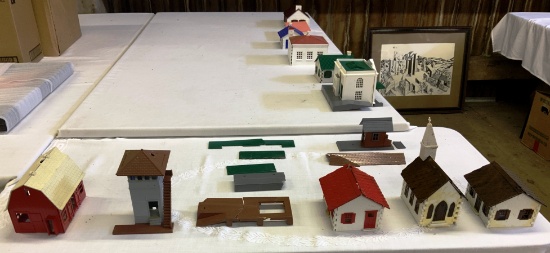 Large Set Of Plasticville Buildings From American Flyer Layout