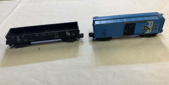 American Flyer Gondola Car & Freight Box Car