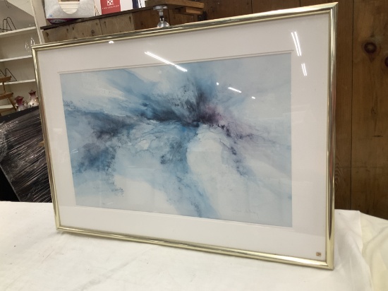 Large Watercolor Lithograph By S. Daley