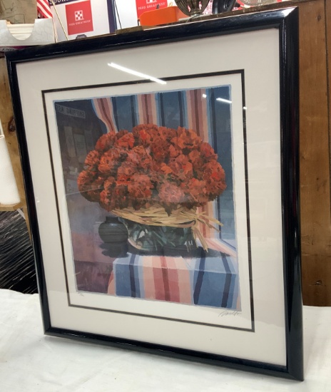 Large Watercolor Lithograph