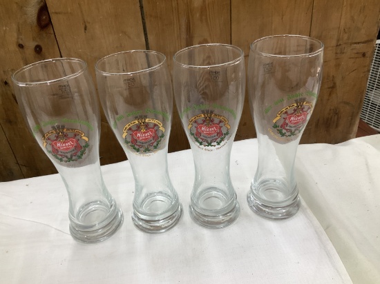 4 Tall German Beer Glasses
