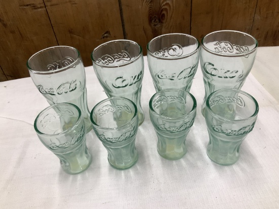 8 Collectible Coca Cola Glasses