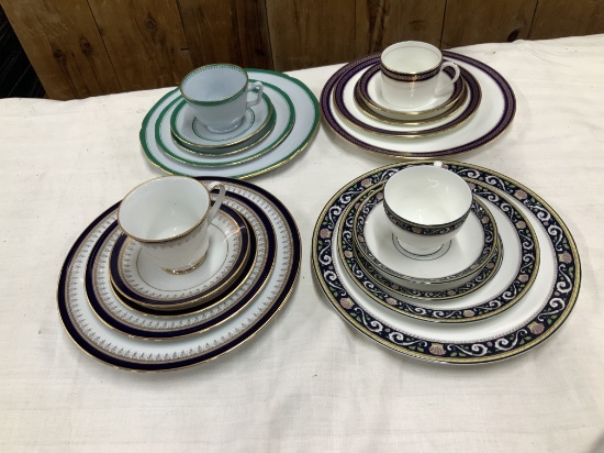 4 China Cup & Saucer Sets