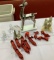 Red Shoe Ornaments! Deer and Candle Holders