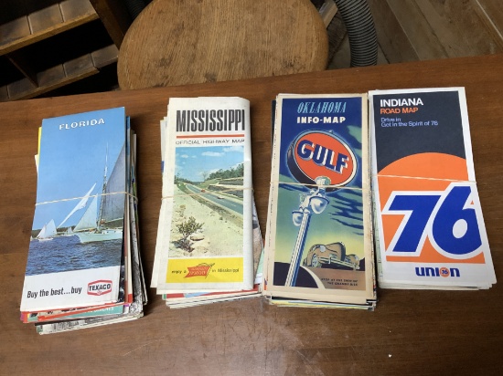 Vintage Road Maps, Bundled By State