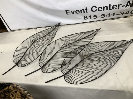 3 Decorative Metal Leaves