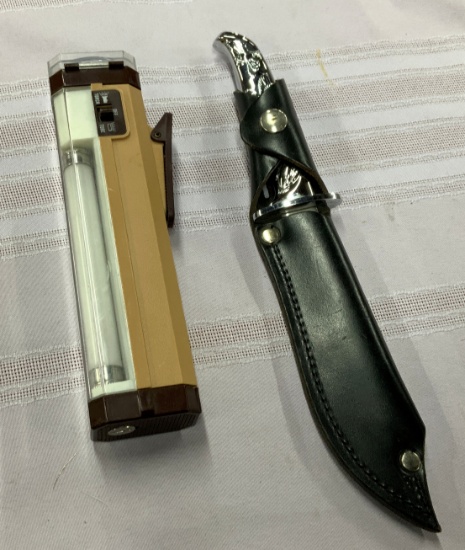Vintage Saladmaster Bowie Knife & Light