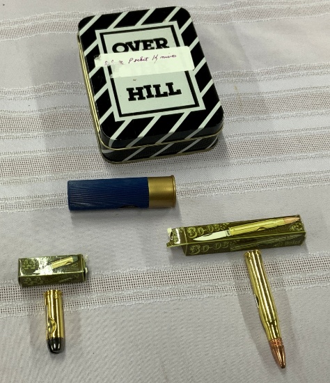 3 Bullet Knives Stored in Tin