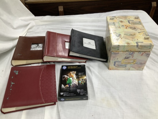 Empty Photo Albums Including a Bookcase Set of Four