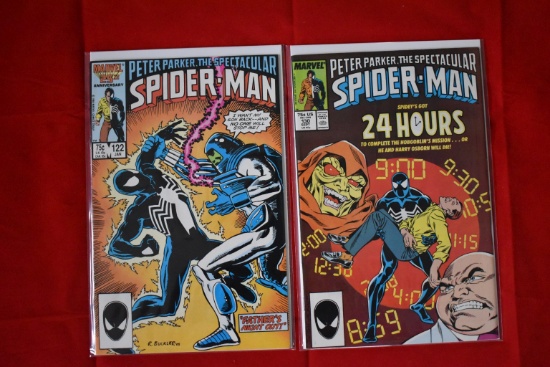 Peter Parker the Spectacular Spider-Man #122 & #130 | Black Suit! Hob Goblin & Kingpin cover