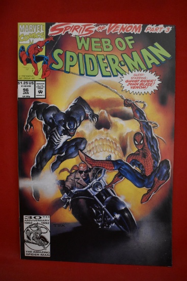 WEB OF SPIDERMAN #96 | ENEMIES: A HATE STORY | MARK TEXEIRA GHOST RIDER & VENOM COVER