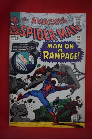 AMAZING SPIDERMAN #32 | KEY 2ND APP OF CURT CONNERS IN HUMAN FORM | DITKO & LEE - 1965 | SHARP BOOK!