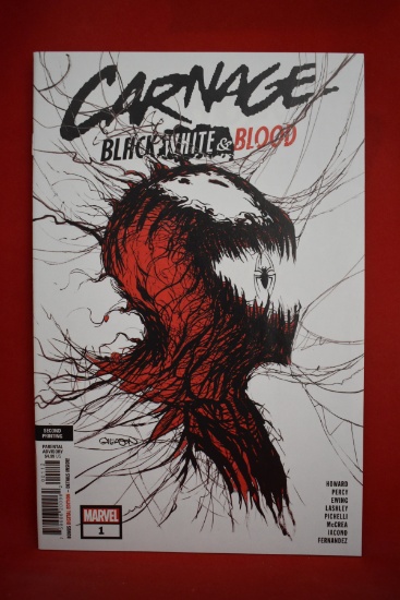 CARNAGE BLACK WHITE AND BLOOD #1 | GLEASON WHITE 2ND PRINT VARIANT
