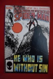 SPECTACULAR SPIDERMAN #109 | HE WHO IS WITHOUT SIN! | RICH BUCKLER COVER ART