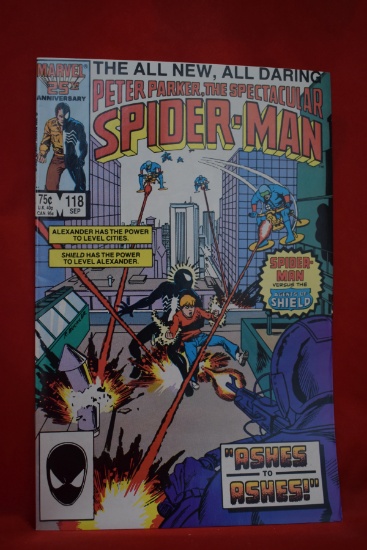 SPECTACULAR SPIDERMAN #118 | KINGPIN - ASHES TO ASHES | RICH BUCKLER - 1986