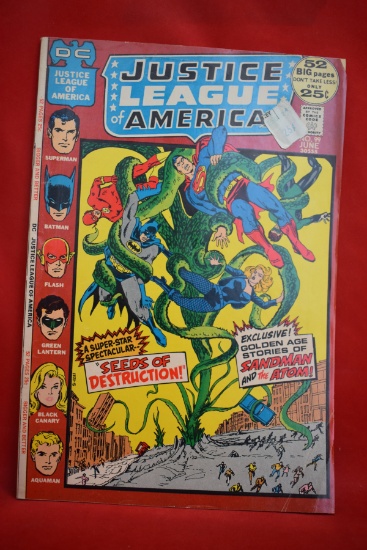 JUSTICE LEAGUE #99 | SEEDS OF DESTRUCTION! | NICK CARDY - 1972 | *SOLID - STICKER - SEE PICS*