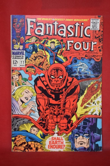 FANTASTIC FOUR #77 | SHALL EARTH ENDURE? | KIRBY GALACTUS, SILVER SURFER COVER - 1968