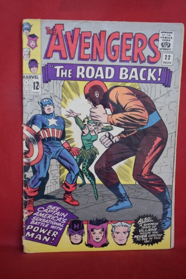 AVENGERS #22 | 2ND APP OF POWER MAN! | KIRBY/WOOD - 1965 | *ATTACHED, COVER WEAR, SEE PICS*