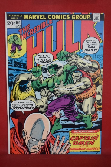 HULK #164 | 1ST APP OF CAPTAIN OMEN, 1ST APP OF COLONEL ARMBRUSTER! | HERB TRIMPE - 1973
