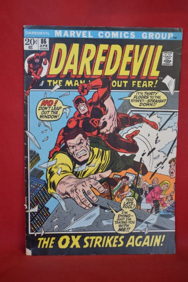 DAREDEVIL #86 | THE OX STRIKES AGAIN! | BUSCEMA - 1972 | *SOLID, SOME WEAR, SEE PICS*
