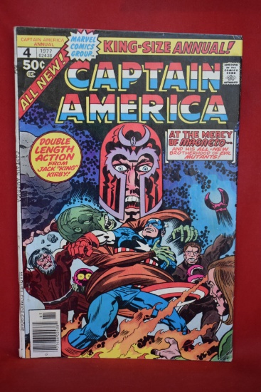 CAPTAIN AMERICA ANNUAL #4 | BROTHERHOOD OF EVIL MUTANTS! | *SOLID, BIT OF CREASING*