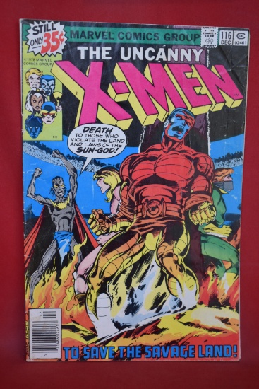 UNCANNY X-MEN #116 | INTRO TO WOLVERINE HEALING POWERS! | *CREASING, BK CVR TEAR, SEE PICS*