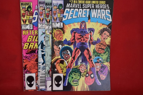 LOT OF 4 SECRET WARS BOOKS | STAPLES GOOD, SOME SPINE STRESS, SEE PICS