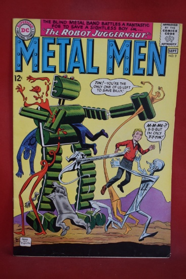 METAL MEN #9 | THE ROBOT JUGGERNAUT! | ROSS ANDRU - 1964 - NICE BOOK!